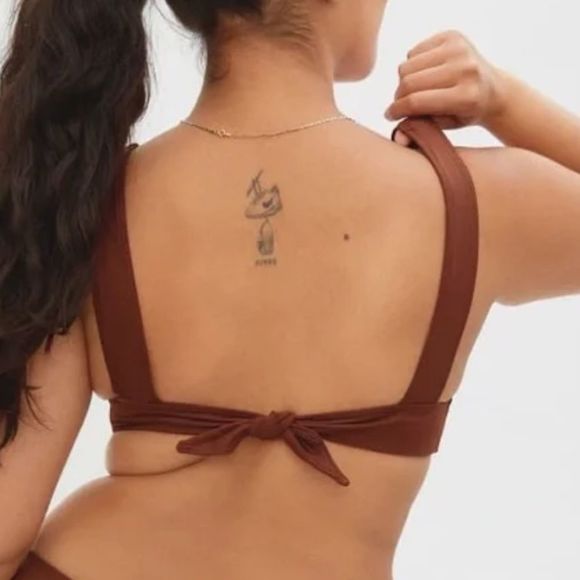 Everlane The Triangle Bikini Top Brown Size Large - Picture 4 of 8